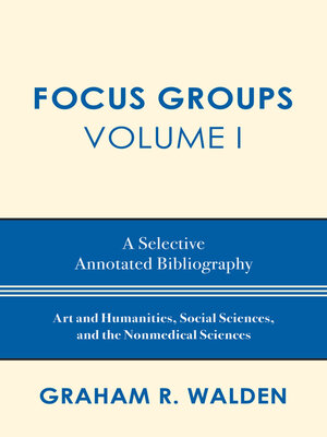 cover image of Focus Groups, Volume I